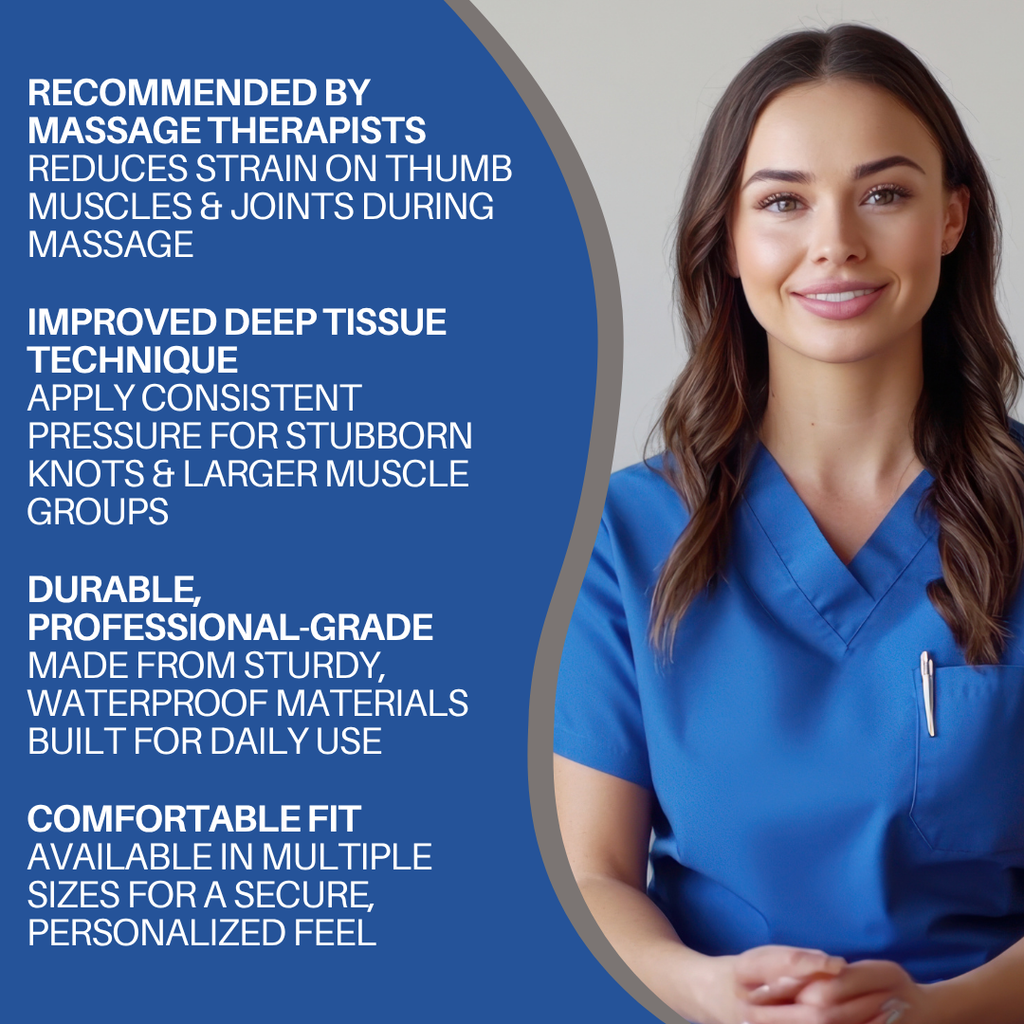 Thumbsavers Classic - Size Small - Massage Tool for Deep Tissue and Trigger Point Massage – Thumb and Joint Support for Massage Therapists, Chiropractors and Physical Therapists – Hand Protection Aid