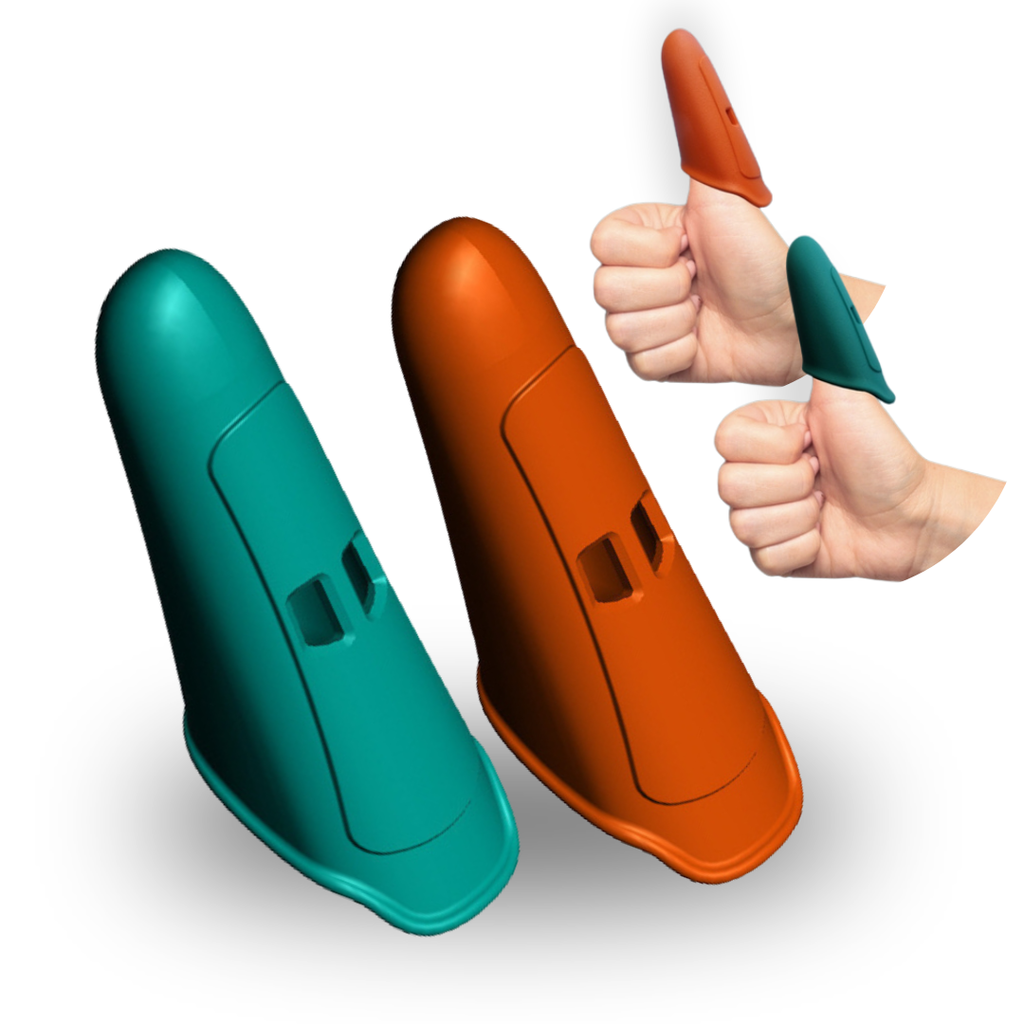 Thumbsavers Advance - Mixed Set of 2: Small & Large - Massage Tool for Deep Tissue and Trigger Point Massage - Thumb and Joint Support for Massage Therapists, Chiropractors and Physical Therapists with Improved Venting and Sensitive Tip - Hand Protection