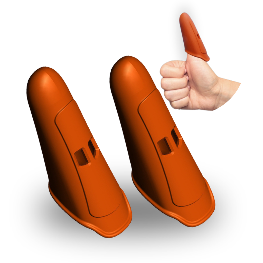 Thumbsavers Advance - Set of 2 x Large Size - Massage Tool for Deep Tissue and Trigger Point Massage – Thumb and Joint Support for Massage Therapists, Chiropractors and Physical Therapists with Improved Venting and Sensitive Tip – Hand Protection Aid