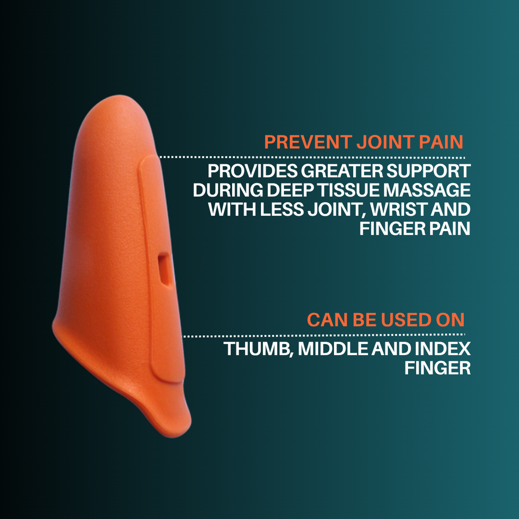 Thumbsavers Advance - Size Large - Massage Tool for Deep Tissue and Trigger Point Massage – Thumb and Joint Support for Massage Therapists, Chiropractors and Physical Therapists with Improved Venting and Sensitive Tip – Hand Protection Aid